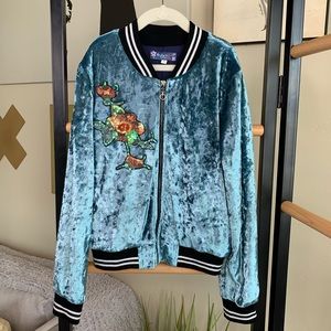 Girls size small velour track jacket